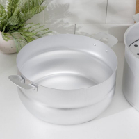 Манты-казан алюминиевый, 6 л, с 4 дисками, металлическая крышка