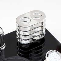 Набор настольный канцелярский 6в1 с визитницей и часами, черное дерево