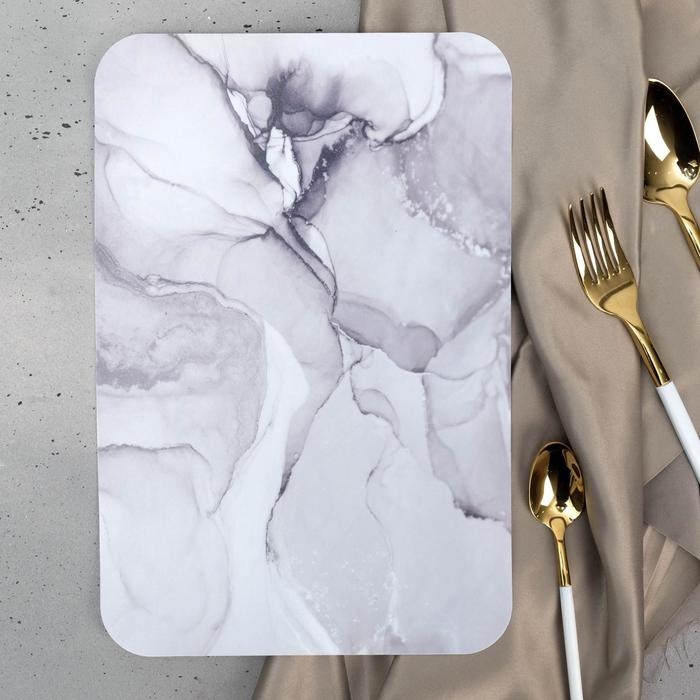 Доска разделочная пластиковая &laquo;Мрамор&raquo;, пластик, 30х20 см