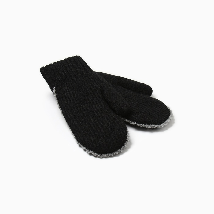 Варежки женские MINAKU, цвет черный, 22 см Варежки женские MINAKU, цвет черный, 22 см