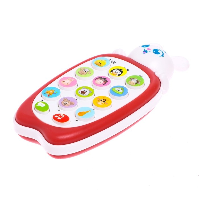 Музыкальный телефончик &laquo;Малыш Банни&raquo;, звук, цвет красный
