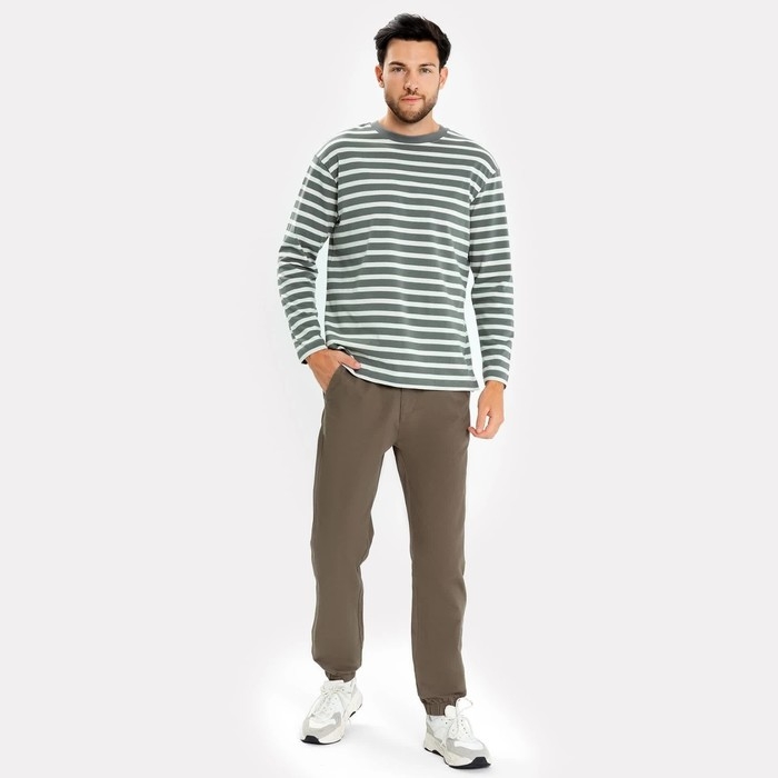 Джемпер мужской, цвет белый/ зелёный, размер 48 (M) Джемпер мужской, цвет белый/ зелёный, размер 48 (M)