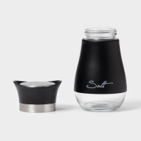 Солонка стеклянная &laquo;Сияние&raquo;, 5,5&times;5&times;11 см, цвет чёрный