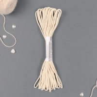 Шнур плетеный х/б 16-прядный без сердечника 3 мм 10м Шнур плетеный х/б 16-прядный без сердечника 3 мм 10м