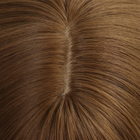 Парик искусственный, с чёлкой, имитация кожи, 30 см, цвет русый