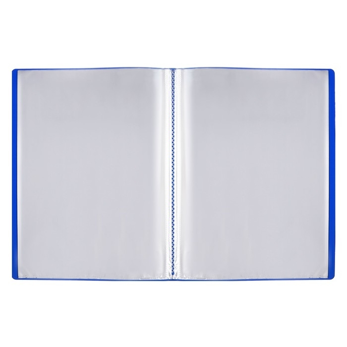 Папка с 40 вкладышами А4, 500 мкм, Calligrata, текстура "песок", синяя