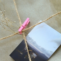 Набор прищепок для декора 50 шт., розовые &mdash; 2,5 см