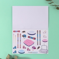 Наклейки в книжке "Спортик" + 3 фона 20,7х14,2 см