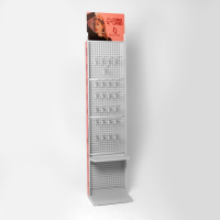 Стойка &laquo;Queen Fair&raquo; брендированная (+25 крючков), 43&times;32,5&times;198,5 см, шаг 25мм, цвет серый