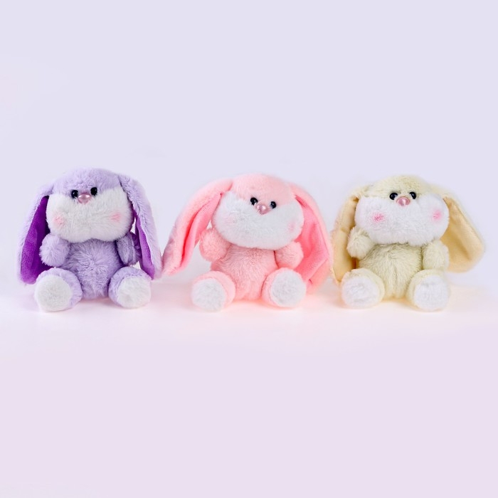 Мягкая игрушка &laquo;Щекастый кролик&raquo;, на брелоке, цвета МИКС