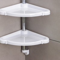 Полка угловая 4-х ярусная &laquo;Элансия&raquo;, 24&times;24&times;98,2 см, цвет белый