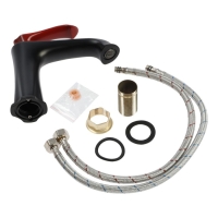 Смеситель для раковины ZEIN Z3802, однорычажный, высота излива 11 см, картридж 35 мм, черный