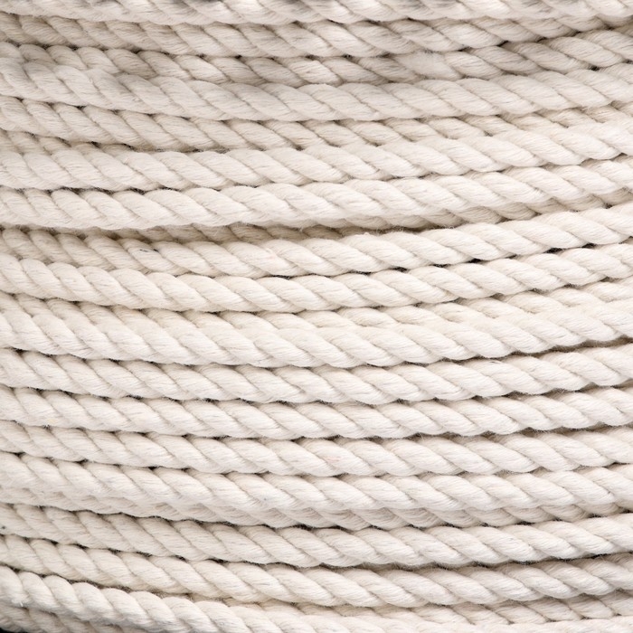 Канат хлопчатобумажный 6 мм (120 м) белый Канат хлопчатобумажный 6 мм (120 м) белый