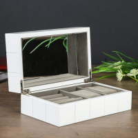 Шкатулка дерево "Шарм" белая 20,5х8х12 см