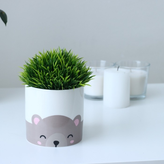 Кашпо для цветов, &laquo;Медведь&raquo;, 10 х 10 см