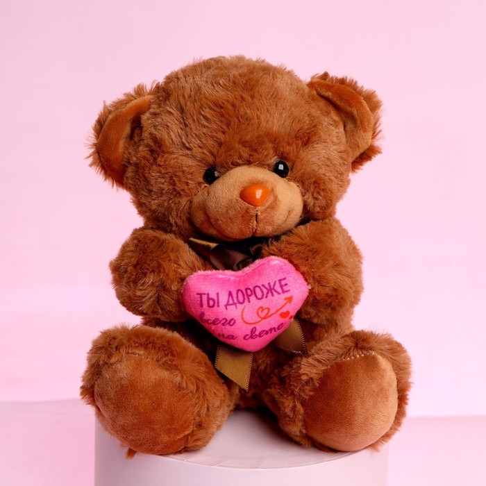 Мягкая игрушка &laquo;Ты дороже всего на свете&raquo;, медведь, цвета МИКС