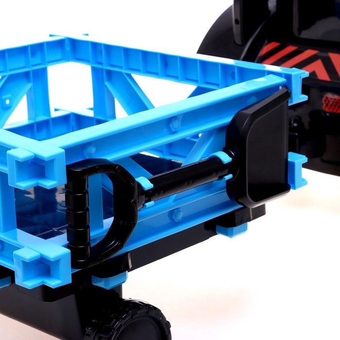 Электромобиль &laquo;Трактор&raquo;, с прицепом, цвет синий