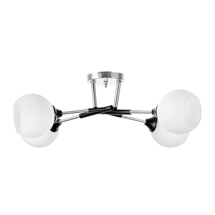 Люстра Люстра "Индис" 4хЕ27 40Вт черно-хромовый 60х60х26 см