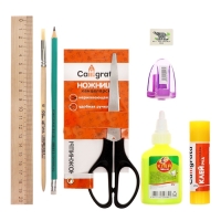 Папка для труда А4, с ручками, раскладная на липучке, текстильная, 10 предметов "Аниме"