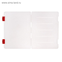 Папка для документов А4, с красными защелками, 230 х 305 х 23 мм, прозрачный корпус