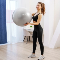 Фитбол ONLYTOP, d=75 см, 1000 г, антивзрыв, цвет серый