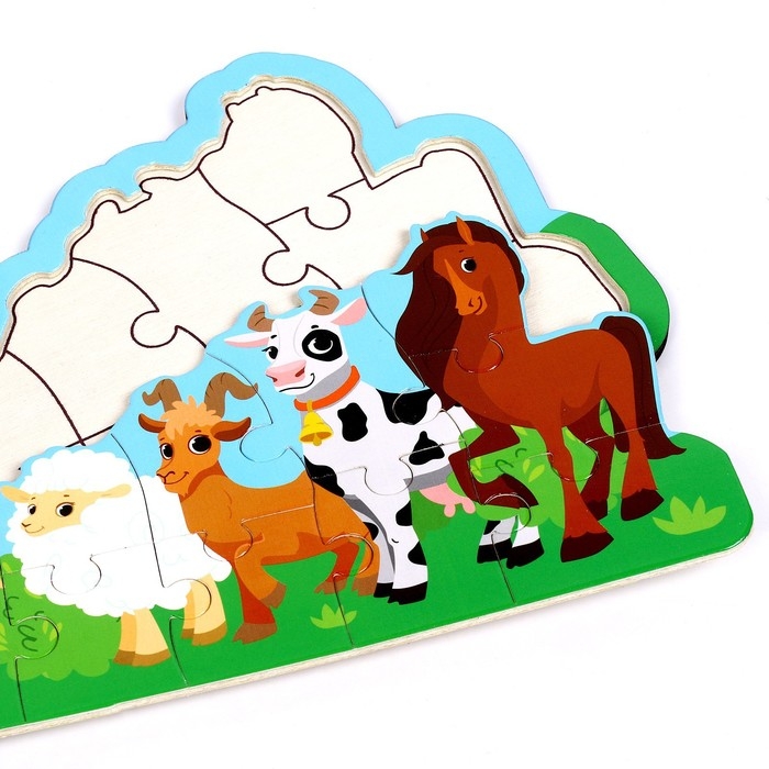 Пазлы на подложке &laquo;&lrm;Ферма&raquo;&lrm;