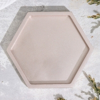 Подсвечник "Шестигранник. Мрамор" из гипса,9,7х11,3х1см,шампань Подсвечник "Шестигранник. Мрамор" из гипса,9,7х11,3х1см,шампань