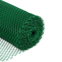 Сетка садовая, 0,5 &times; 20 м, ячейка ромб 15 &times; 15 мм, пластиковая, зелёная, Greengo