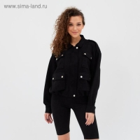 Бомбер женский MINAKU цвет чёрный, р-р 48