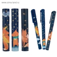 Ручка шариковая в тубе DreamWrite "Лисята", узел 0.7 мм, синие чернила, матовый корпус Silk Touch, МИКС Ручка шариковая в тубе DreamWrite "Лисята", узел 0.7 мм, синие чернила, матовый корпус Silk Touch, МИКС