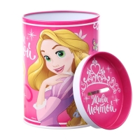 Копилка металлическая, 7,5 см х 7,5 см х 10,3 см "Живи мечтой", Принцессы