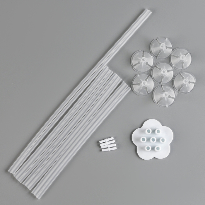 Стойка для воздушных шаров на 7 шаров, основание ромашка, высота 80 см