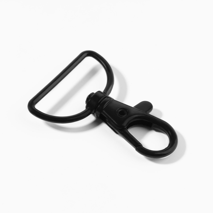 Карабин металлический, 41 × 30 мм / 25 × 2 мм, 5 шт, цвет чёрный Карабин металлический, 41 × 30 мм / 25 × 2 мм, 5 шт, цвет чёрный