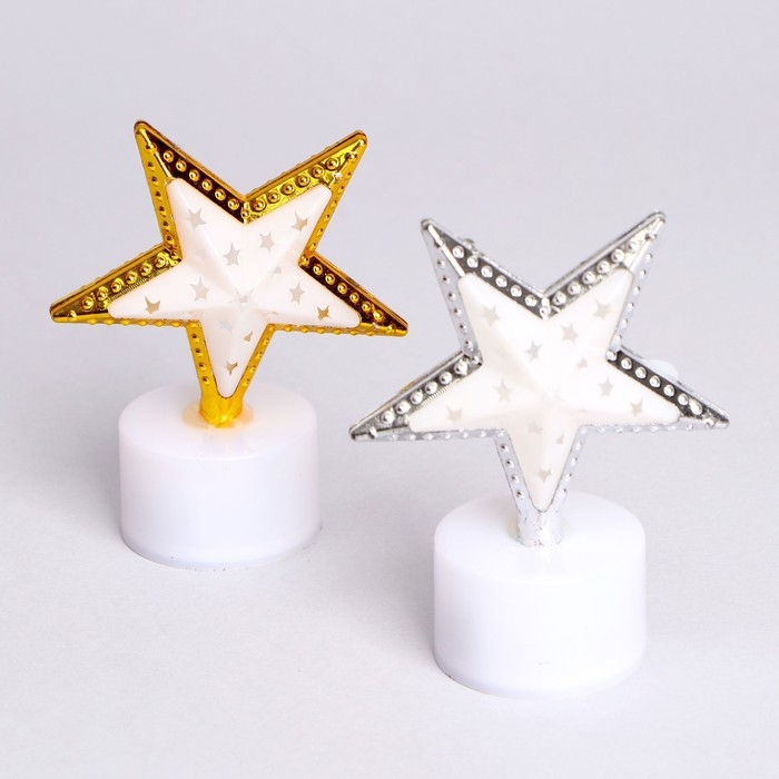 Свеча светодиодная &laquo;Звезда&raquo;, цвета МИКС