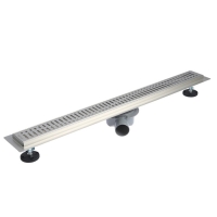 Трап линейный AFLORN AF20107-80, 800х70 мм, c флaнцeм своб. вращения 360&deg;, нерж. сталь