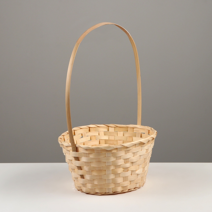 Корзина плетёная , 30х22 x H13/49см, бамбук, натуральный Корзина плетёная , 30х22 x H13/49см, бамбук, натуральный