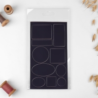 Набор заплаток для верхней одежды, клеевые, лист 10 &times; 18 см, 10 шт, цвет синий