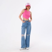 Кепка женская с сеткой Beach, цвет розовый, р-р 56 Кепка женская с сеткой Beach, цвет розовый, р-р 56