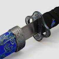 Макет оружия &laquo;Сувенирные катаны на подставке 3в1. Драконы на синем&raquo;, подарочный набор, ножны ткань, 47 см; 70 см; 89 см