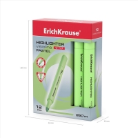 Маркер текстовыделитель ErichKrause Visioline V-17 Pastel, 0.6-4.5 мм, чернила на водной основе, зелёный