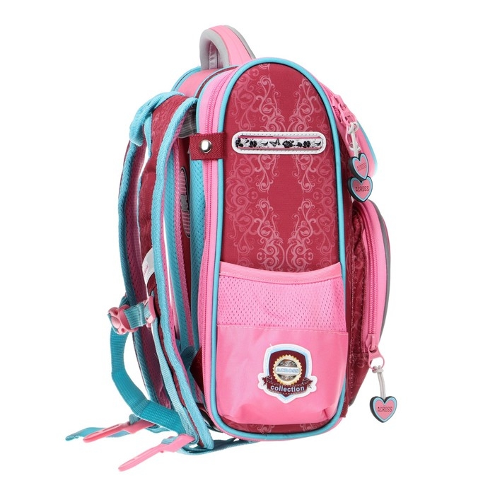 Ранец школьный Стандарт, раскаладной, 36 х 29 х 17 см, Across 191, наполнение: мешок, розовый ACR22-191-10