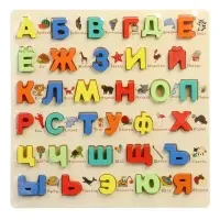 Русский деревянный АЛФАВИТ Развивающий сортер для детей