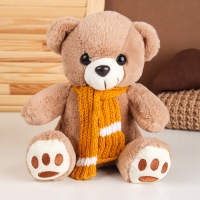 Мягкая игрушка &laquo;Мишка в шарфе&raquo;, 24 см, цвет коричневый