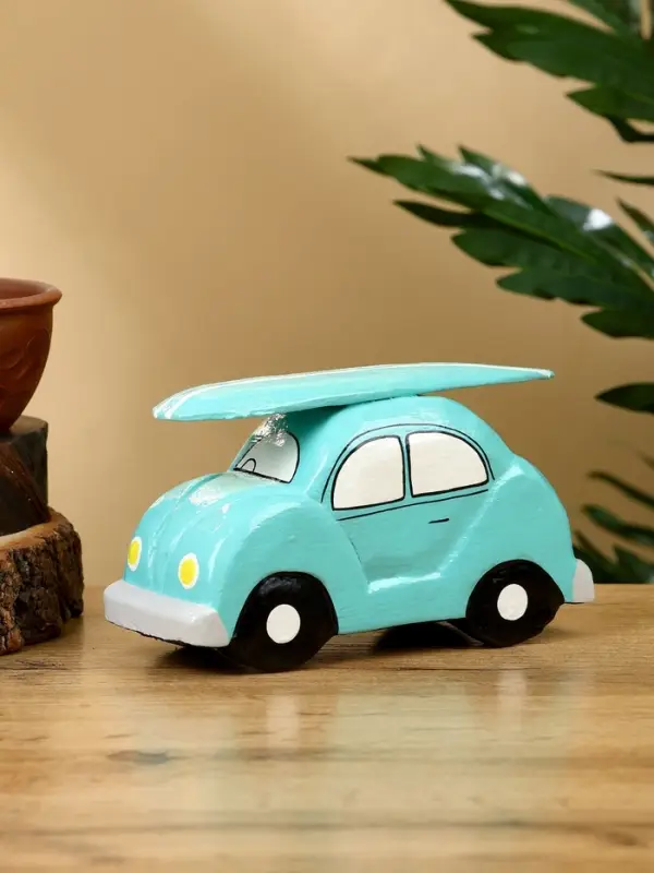 Сувенир &laquo;Машинка с серфом&raquo;, 17&times;6&times;9 см, дерево, бирюзовый