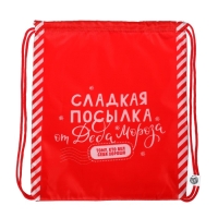 Новый год. Сумка под сладости 290 х 340 мм, "Сладкая посылка от Деда Мороза" (мягкий полиэстер плотностью 210D) Новый год. Сумка под сладости 290 х 340 мм, "Сладкая посылка от Деда Мороза" (мягкий полиэстер плотностью 210D)
