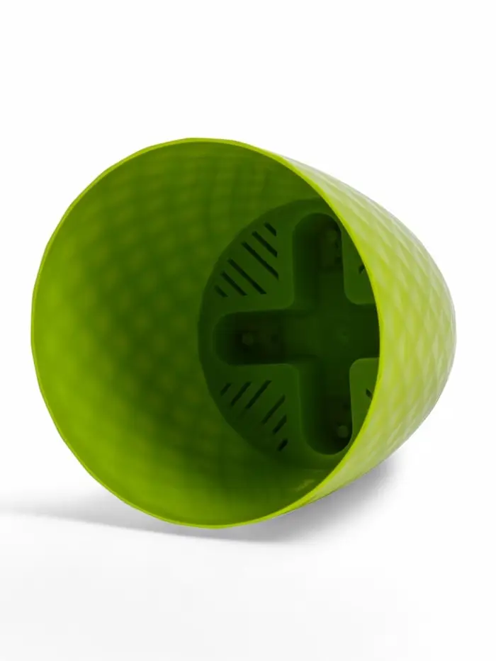 Кашпо с прикорневым поливом "Румба" 1,5 л, D14 см, h-14,5 см, цвет киви