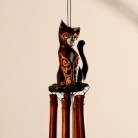 Музыка ветра &laquo;Кошечка&raquo;, 44&times;8&times;8 см, бамбук