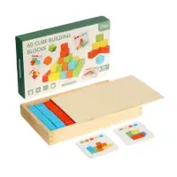 Кубики деревянные 60 штук