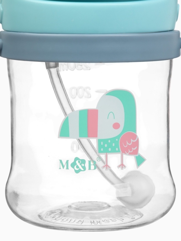 Mum&Baby, Поильник- непроливайка с трубочкой, туканчик, голубой SL-07275A