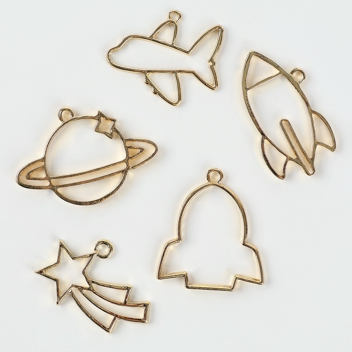 Раскрась витражики &laquo;Космос&raquo;, 5 форм, набор для творчества